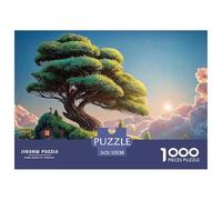Sinoshow_24085_a_Giant_Tree_with_Lush_Green_Leaves_in_The_Style_256b760f-efd8-4ac4-94b6-8ad40ca019ba_4 1000 Pièces Casse-tête Amusant, Stimulant Et Cérébral Puzzle, Cadeau De Noël Aux Images Éclatant