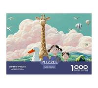 Sinoshow_24085_a_Giraffe_an_Orange_Parrot_and_Two_Girls_with_ba_cb4ffa6b-f7bb-4290-bb38-5fccdf718346_4 1000 Pièces Puzzles Difficile, Dur, Quasi Impossible Jeu De Puzzle, Jeu Familial Anti-Stress, Ca