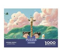 Sinoshow_24085_a_Giraffe_an_Orange_Parrot_and_Two_Girls_with_ba_cb4ffa6b-f7bb-4290-bb38-5fccdf718346_2 1000 Pièces Casse-tête Amusant, Stimulant Et Cérébral Jeu De Puzzle, Jeu Familial Anti-Stress, C