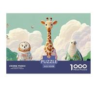 Sinoshow_24085_a_Giraffe_an_Owl_and_a_Parrot_Stand_Next_to_Each_12034b90-57c0-4aa3-9095-5580a8444858_3 1000 Pièces Casse-tête Amusant, Stimulant Et Cérébral Jeu De Puzzle, Jouets Éducatifs Uniques Et