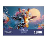 Sinoshow_24085_a_Giraffe_with_Flowers_on_Its_Head_Standing_in_f_c8712b5b-9e86-4f60-8a16-22f8e14a3f12_2 1000 Pièces Puzzles Stimulant Et Éducatif Puzzle, Jouets Éducatifs Uniques Et Stimulants,Stress