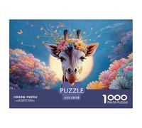 Sinoshow_24085_a_Giraffe_with_Flowers_on_Its_Head_Standing_in_f_c8712b5b-9e86-4f60-8a16-22f8e14a3f12_4 1000 Pièces Casse-tête Amusant, Stimulant Et Cérébral Puzzle, Jouets Éducatifs Uniques Et Stimul