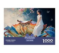 Sinoshow_24085_a_Girl_in_a_White_Dress_Sitting_on_Top_of_an_eno_32f375cd-27a4-4385-9eab-1009719ae466_4 1000 Pièces Casse-tête Stimulant Et Éducatif Jeu De Puzzle, Cadeau De Noël Aux Images Éclatantes