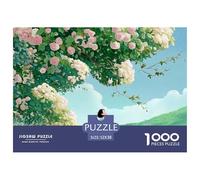 Sinoshow_24085_a_Girl_in_Blue__Standing_Under_The_Trees_with_pi_82cb1b3a-7dba-4e46-9f14-64cb4b237a38_1 1000 Pièces Puzzles Difficile, Dur, Quasi Impossible Puzzle, Jeu Familial Anti-Stress, Jouets FA