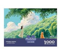 Sinoshow_24085_a_Girl_Wearing_a_Dress_is_Standing_in_The_Park_w_a95361fe-1c9f-4f58-9d88-b18c48db0c12_4 1000 Pièces Puzzles Difficile, Dur, Quasi Impossible Jeu De Puzzle, Jeu Familial Anti-Stress, Ca