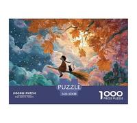 Sinoshow_24085_a_Girl_with_Black_Hair_in_Braids_Sits_on_a_Broom_3ea91c93-5395-4cd8-88a0-477d6ff0b6bd_3 1000 Pièces Casse-tête Stimulant Et Éducatif Puzzle, Cadeau De Noël Aux Images Éclatantes, Jouet