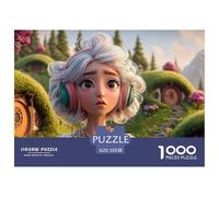 Sinoshow_24085_a_Girl_with_Silver_Hair_Red_and_Green_Headphones_83f1ee2f-3404-4631-91a0-a2407581e00b_1 1000 Pièces Casse-tête Difficile, Dur, Quasi Impossible Puzzle, Cadeau De Noël Aux Images Éclata