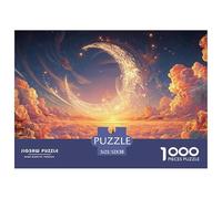 Sinoshow_24085_a_Golden_Moon_with_Crescent_in_The_Sky_surrounde_a3bfdb98-eff3-411a-8fcc-f46fa16806e9_1 1000 Pièces Casse-tête Stimulant Et Éducatif Puzzle, Jouets Éducatifs Uniques Et Stimulants,Stre