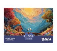 Sinoshow_24085_a_Green_Mountain_Waterfalls_and_Flowers_by_The_s_352e644d-4093-4aa4-84ac-9d2dc0f9bd58_1 1000 Pièces Puzzles Difficile, Dur, Quasi Impossible Puzzle, Jouets Éducatifs Uniques Et Stimula