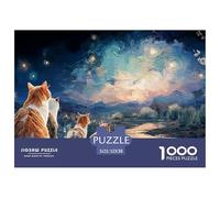 Sinoshow_24085_a_Group_of_Cats_Sitting_on_The_Edge_Watching_Van_f9947fe0-463a-4a51-b945-956c0e147cbf_4 1000 Pièces Casse-tête Difficile, Dur, Quasi Impossible Jeu De Puzzle, Cadeau De Noël Aux Images