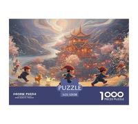 Sinoshow_24085_a_Group_of_Children_Running_on_The_Road_Surround_16b94878-91a3-441c-b8be-f8d2ea1c7b2c_2 1000 Pièces Casse-tête Difficile, Dur, Quasi Impossible Puzzle, Jeu Familial Anti-Stress, Cadeau