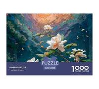 Sinoshow_24085_a_Group_of_White_gardenias_Leaves_Falling_from_t_4726d3cf-92d0-4ffb-918e-ebaa5cd2fab1_4 1000 Pièces Casse-tête Difficile, Dur, Quasi Impossible Puzzle, Jeu Familial Anti-Stress, Cadeau