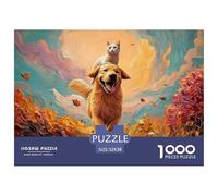 Sinoshow_24085_a_Happy_Smiling_Cat_Rides_on_The_Back_of_an_eleg_11c62f1e-b6e8-4460-ad0c-250a4960bc15_4 1000 Pièces Puzzles Difficile, Dur, Quasi Impossible Jeu De Puzzle, Jouets Éducatifs Uniques Et