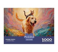 Sinoshow_24085_a_Happy_Smiling_Cat_Rides_on_The_Back_of_an_eleg_863aa687-cb00-40ff-92ce-5678c73d5724_4 1000 Pièces Puzzles Stimulant Et Éducatif Puzzle, Jouets Éducatifs Uniques Et Stimulants,Stress