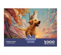 Sinoshow_24085_a_Happy_Smiling_Cat_Riding_on_The_Back_of_a_Gold_98b9e5b5-a89d-410b-967c-db534e253402_4 1000 Pièces Casse-tête Amusant, Stimulant Et Cérébral Puzzle, Cadeau De Noël Aux Images Éclatant