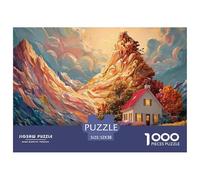 Sinoshow_24085_a_House_in_The_Mountains_with_Green_Grass_and_FL_41ed6670-a56d-4679-b656-774f05d3a450_2 1000 Pièces Puzzles Stimulant Et Éducatif Puzzle, Jouets Éducatifs Uniques Et Stimulants,Stress