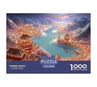 Sinoshow_24085_a_Lake_Map_in_The_Style_of_Chinese_Art_with_moun_0ebee363-54bd-4b90-8dd8-80d5445912e4_3 1000 Pièces Casse-tête Difficile, Dur, Quasi Impossible Puzzle, Jeu Familial Anti-Stress, Jouets