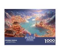 Sinoshow_24085_a_Lake_Map_in_The_Style_of_Chinese_Art_with_moun_0ebee363-54bd-4b90-8dd8-80d5445912e4_3 1000 Pièces Casse-tête Stimulant Et Éducatif Puzzle, Jouets Éducatifs Uniques Et Stimulants,Stre