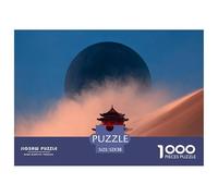 Sinoshow_24085_a_Large_Black_Moon_Hangs_in_The_Blue_Sky_an_anci_81a499bf-a01d-41f5-90e1-9e7933520d1b_1 1000 Pièces Casse-tête Difficile, Dur, Quasi Impossible Puzzle, Jeu Familial Anti-Stress, Cadeau