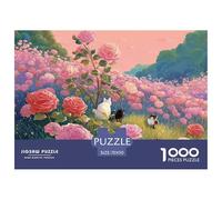 Sinoshow_24085_a_Large_Field_of_Roses_with_Cats_in_Various_Pose_ffe85ef1-ff60-4fcb-8983-920872e99abe_1 (1) 1000 Pièces Casse-tête Difficile, Dur, Quasi Impossible Jeu De Puzzle, Cadeau De Noël Aux Im