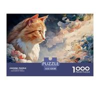 Sinoshow_24085_a_Large_Orange_Cat_with_Golden_Eyes_Stands_on_th_39a0152d-7e8b-43de-9c26-10b1285d961b_2 1000 Pièces Casse-tête Stimulant Et Éducatif Puzzle, Jeu Familial Anti-Stress, Cadeaux D'anniver