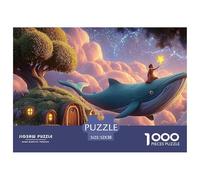 Sinoshow_24085_a_Little_Girl_in_Red_Dress_Sitting_on_Top_of_blu_b07c1baa-076b-45e7-871d-fb8645c8b8d3_3 1000 Pièces Casse-tête Stimulant Et Éducatif Puzzle, Jeu Familial Anti-Stress, Jouets Familiaux