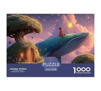 Sinoshow_24085_a_Little_Girl_in_Red_Dress_Sitting_on_Top_of_blu_b07c1baa-076b-45e7-871d-fb8645c8b8d3_1 1000 Pièces Casse-tête Difficile, Dur, Quasi Impossible Puzzle, Jeu Familial Anti-Stress, Cadeau