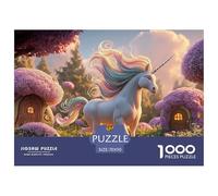 Sinoshow_24085_a_Majestic_Unicorn_with_a_Shimmering_Rainbow_Man_b534540e-64cd-4ff8-9896-70ae4e6d44e1_1 1000 Pièces Casse-tête Stimulant Et Éducatif Jeu De Puzzle, Cadeau De Noël Aux Images Éclatantes