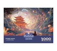 Sinoshow_24085_a_Man_Rowing_in_The_Middle_of_Lotus_Leaves_surre_6f7d3e47-b352-4250-a58b-fba3f9e4682b_1 1000 Pièces Casse-tête Difficile, Dur, Quasi Impossible Jeu De Puzzle, Jeu Familial Anti-Stress,