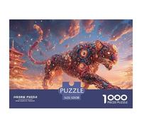 Sinoshow_24085_a_Metallic_Red_and_Black_Leopard_Running_Across__fc18ddd0-c12f-419e-ba6c-1c35336b9f18_4 1000 Pièces Casse-tête Stimulant Et Éducatif Puzzle, Jouets Éducatifs Uniques Et Stimulants,Stre