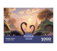 Sinoshow_24085_a_Pair_of_Black_Swans_Swim_in_The_Lake_surrounde_1bd93eb6-77ca-4672-938b-7a3cf7d1e0fe_2 1000 Pièces Casse-tête Difficile, Dur, Quasi Impossible Jeu De Puzzle, Cadeau De Noël Aux Images