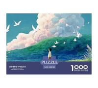 Sinoshow_24085_a_Person_Stands_on_The_Grass_with_Birds_Flying_i_6bd2aed9-9fde-4662-a972-72ac9b678067_3 1000 Pièces Casse-tête Amusant, Stimulant Et Cérébral Puzzle, Cadeau De Noël Aux Images Éclatant