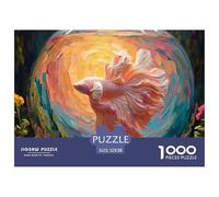 Sinoshow_24085_a_Pink_and_White_Betta_Fish_in_an_Aquarium._The__cc25f14a-7bdc-416d-a5d0-dc424fb2da15_2 1000 Pièces Puzzles Difficile, Dur, Quasi Impossible Puzzle, Jouets Éducatifs Uniques Et Stimula