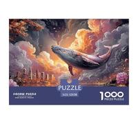 Sinoshow_24085_a_Pink_Whale_Floating_Over_The_City_of_Los_Angel_79ecf302-1dae-4a59-8ab8-fefbfef9ab8b_1 1000 Pièces Casse-tête Difficile, Dur, Quasi Impossible Puzzle, Cadeau De Noël Aux Images Éclata