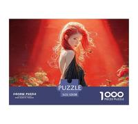 Sinoshow_24085_a_Red-Haired_Woman_in_an_Elegant_Black_Dress_ful_0350e50f-a4f4-479b-919b-cffaeb54e83a_1 1000 Pièces Casse-tête Difficile, Dur, Quasi Impossible Jeu De Puzzle, Jouets Éducatifs Uniques