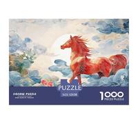 Sinoshow_24085_a_Red_Horse_is_Standing_on_The_Clouds_Vector_Ill_e4af0fa8-7195-47d5-b4d9-fdfb712d9239_1 1000 Pièces Casse-tête Stimulant Et Éducatif Jeu De Puzzle, Cadeau De Noël Aux Images Éclatantes