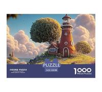 Sinoshow_24085_a_Red_Lighthouse_with_a_White_Roof_and_Walls_STA_3f45d1ed-effa-411f-a831-f2de5189ba5a_3 1000 Pièces Casse-tête Difficile, Dur, Quasi Impossible Puzzle, Jeu Familial Anti-Stress, Jouets