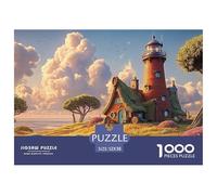 Sinoshow_24085_a_Red_Lighthouse_with_a_White_Roof_Stands_Agains_d2aaf895-2654-4a7f-a6b9-1243f753d617_3 1000 Pièces Casse-tête Stimulant Et Éducatif Jeu De Puzzle, Jouets Éducatifs Uniques Et Stimulan