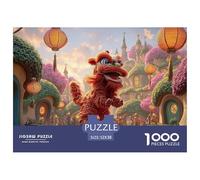 Sinoshow_24085_a_Red_Lion_Dance_Jumping_and_Spinning_in_The_air_b8b99099-9d1a-4bb6-9b06-8b9082ecfa64_2 1000 Pièces Casse-tête Amusant, Stimulant Et Cérébral Puzzle, Jouets Éducatifs Uniques Et Stimul