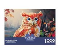 Sinoshow_24085_a_Red_Owl_with_Blue_Eyes_a_Cute_and_Friendly_exp_7c709019-69b2-4cde-a203-7c10130797a1_3 1000 Pièces Casse-tête Difficile, Dur, Quasi Impossible Puzzle, Jeu Familial Anti-Stress, Jouets