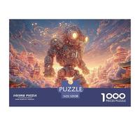 Sinoshow_24085_a_Robot_in_Armor_Made_of_Old_Metal_with_The_City_23d95826-1b6a-4570-9de4-db6f263bc6c6_2 1000 Pièces Casse-tête Difficile, Dur, Quasi Impossible Jeu De Puzzle, Cadeau De Noël Aux Images