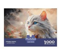 Sinoshow_24085_a_Silver-Gray_Long-Haired_Cat_with_Blue_Eyes_wea_297956a4-d35c-4898-8464-5ac0e062a3d5_2 1000 Pièces Casse-tête Stimulant Et Éducatif Puzzle, Cadeau De Noël Aux Images Éclatantes, Cadea