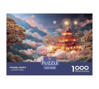 Sinoshow_24085_a_Small_House_in_The_Middle_of_Green_Mountains_a_07eb15e0-2e8d-435e-a947-33b39464a239_4 1000 Pièces Casse-tête Difficile, Dur, Quasi Impossible Jeu De Puzzle, Cadeau De Noël Aux Images