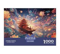 Sinoshow_24085_a_Small_Wooden_Boat_is_Floating_on_The_Water_sur_c5f40f19-2d56-462a-a85c-4a8fbc6f7c02_1 1000 Pièces Casse-tête Difficile, Dur, Quasi Impossible Puzzle, Jeu Familial Anti-Stress, Jouets