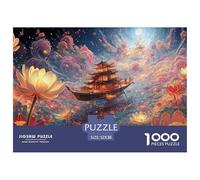 Sinoshow_24085_a_Small_Wooden_Boat_is_Floating_on_The_Water_sur_c5f40f19-2d56-462a-a85c-4a8fbc6f7c02_2 1000 Pièces Casse-tête Difficile, Dur, Quasi Impossible Puzzle, Jouets Éducatifs Uniques Et Stim