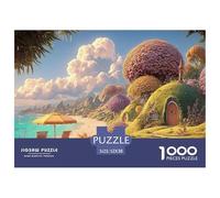 Sinoshow_24085_a_Sunny_Beach_Scene_with_Palm_Trees_Flowers_and__c485dfd1-003a-4a70-9655-d3216e037c10_1 1000 Pièces Casse-tête Difficile, Dur, Quasi Impossible Jeu De Puzzle, Jeu Familial Anti-Stress,