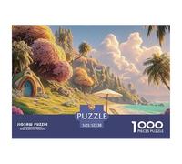 Sinoshow_24085_a_Sunny_Beach_Scene_with_Palm_Trees_Flowers_and__c485dfd1-003a-4a70-9655-d3216e037c10_4 1000 Pièces Casse-tête Difficile, Dur, Quasi Impossible Puzzle, Jouets Éducatifs Uniques Et Stim