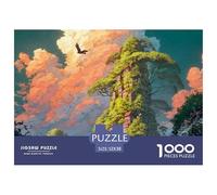 Sinoshow_24085_a_Tall_Building_Covered_in_Trees_and_Vines_in_th_e916ff6d-0332-4112-b9a0-4ae74c23ae3d_3 1000 Pièces Casse-tête Stimulant Et Éducatif Jeu De Puzzle, Jeu Familial Anti-Stress, Cadeaux D'