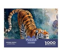 Sinoshow_24085_a_Tiger_Stretching_Its_Tail_Watercolor_Painting__c4ccd110-15db-4bd9-a90d-e58d5e0ceece_4 1000 Pièces Casse-tête Stimulant Et Éducatif Puzzle, Jeu Familial Anti-Stress, Jouets Familiaux
