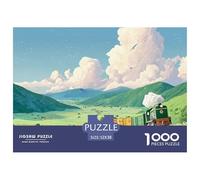 Sinoshow_24085_a_Train_is_Driving_on_The_Grassland_Carrying_Car_3ac0484b-612d-4620-97f0-6dd607768cfc_4 1000 Pièces Puzzles Stimulant Et Éducatif Puzzle, Jouets Éducatifs Uniques Et Stimulants,Stress